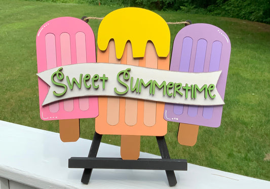 Colorful Sweet Summertime Door Hanger